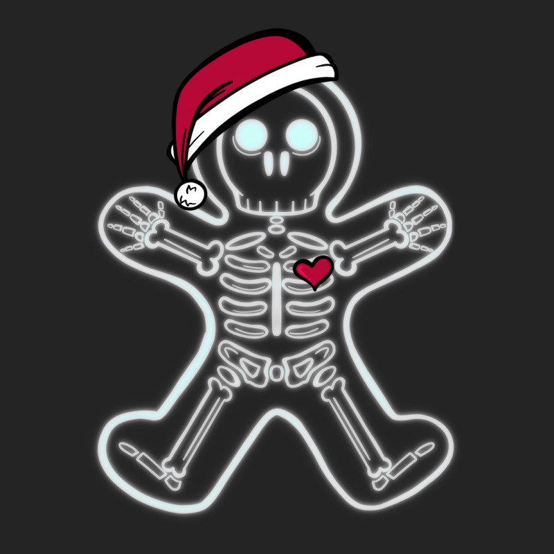 Christmas Gingerbread Man X Ray Cookie Skeleton Wearing A Santa Hat 3/4 Sleeve Shirt | Artistshot