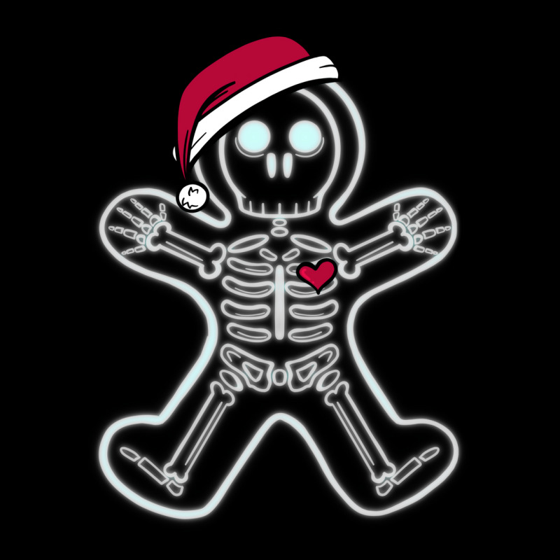 Christmas Gingerbread Man X Ray Cookie Skeleton Wearing A Santa Hat Fleece Short | Artistshot