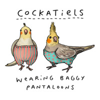 Cockatiels Wearing Baggy Pantaloons Crop Top | Artistshot