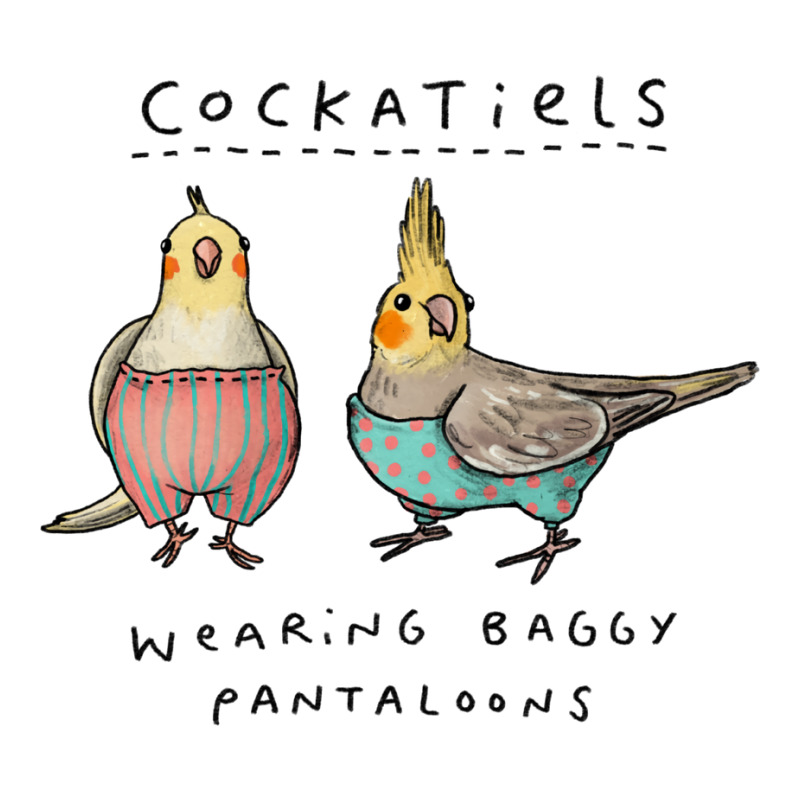 Cockatiels Wearing Baggy Pantaloons Crop Top by baltuslediro | Artistshot