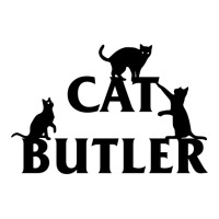 Cat Butler With Cats Crawling On Font Long Sleeve Shirts | Artistshot