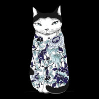 Cat In Blue Peony Tattoo Men's 3/4 Sleeve Pajama Set | Artistshot