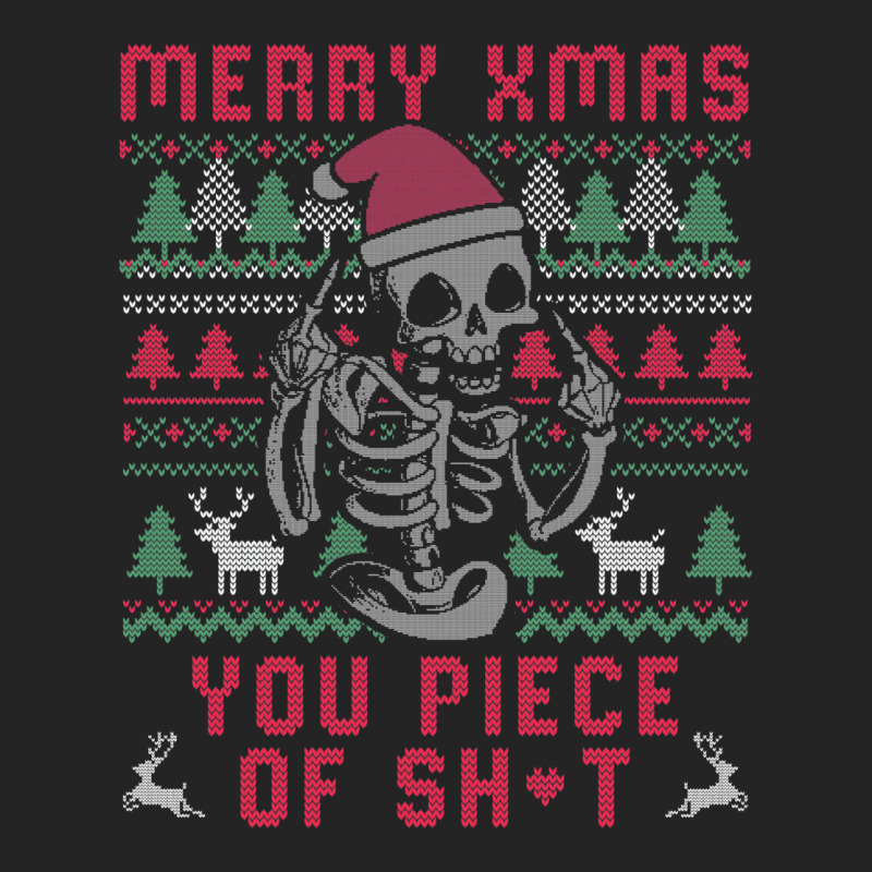 Christmas Skull Funny Ugly Sweater 3/4 Sleeve Shirt | Artistshot