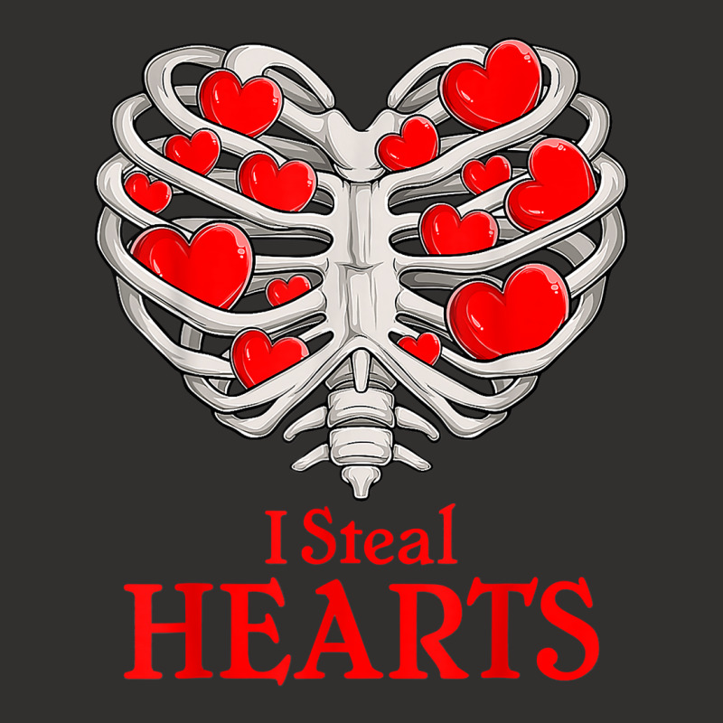 Valentine Heart Skeleton Rib Cage Bones I Steal Heart T Shirt Champion Hoodie | Artistshot