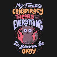 Conspiracy Theory   Cute Funny Quote Evil Cat Gift Flannel Shirt | Artistshot