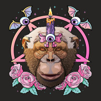 Pastel Goth Chimpanzee Pagan Creepy Menhera Chimpanzee Ladies Fitted T-shirt | Artistshot