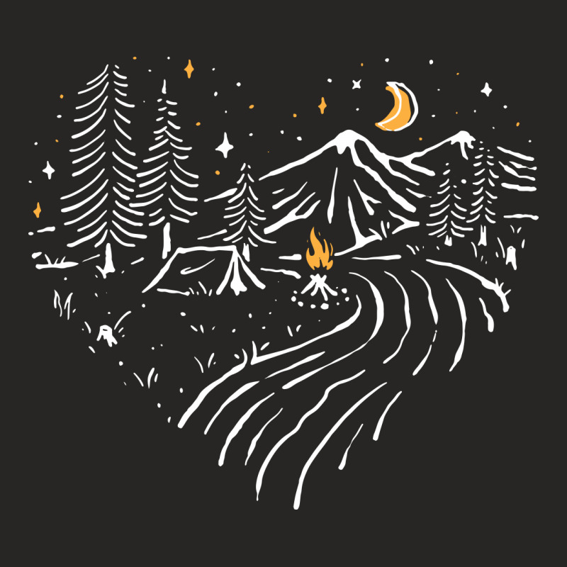 Camping In Love Ladies Fitted T-Shirt by Quilimo | Artistshot