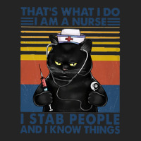 Cat Nurse That's What I Do I Am A Nurse I Stab People And I Know Thing 3/4 Sleeve Shirt | Artistshot