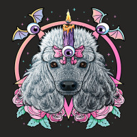 Pastel Goth Poodle Pagan Dog Creepy Menhera Poodle Ladies Fitted T-shirt | Artistshot