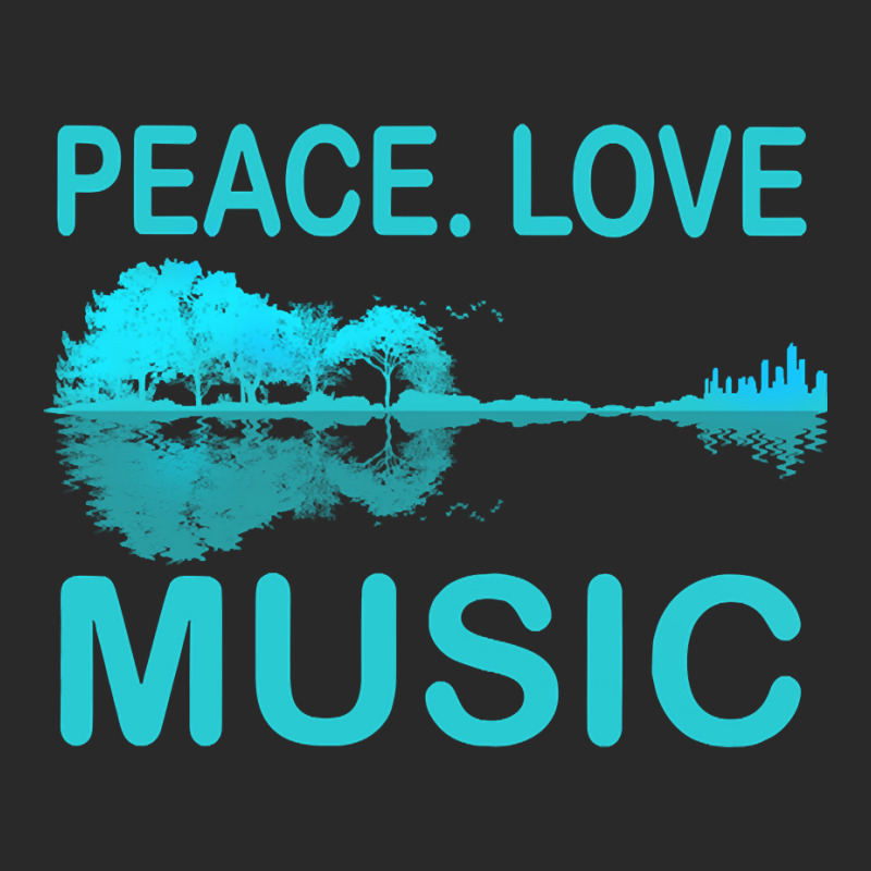 Hot Trend Peace Love Music Guitar Lake Shadow Hippie Toddler T-shirt by greggjvandervor | Artistshot