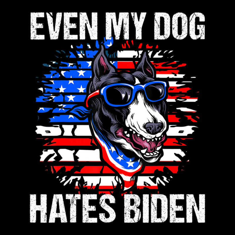 Anti Joe Biden Even My Dog Hates Biden Usa Flag Pibble Toddler Sweatshirt by tiennguyen | Artistshot