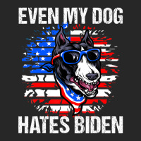 Anti Joe Biden Even My Dog Hates Biden Usa Flag Pibble Men's T-shirt Pajama Set | Artistshot