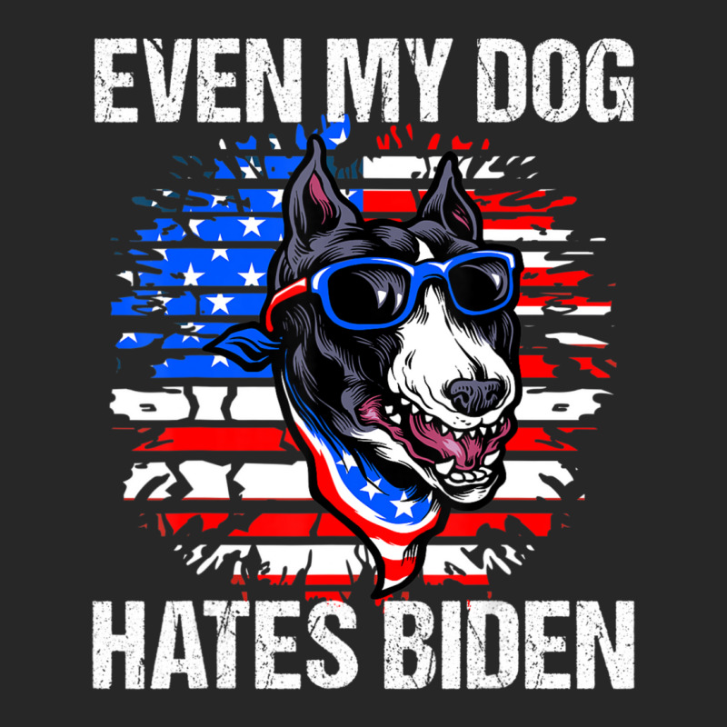 Anti Joe Biden Even My Dog Hates Biden Usa Flag Pibble Men's T-shirt Pajama Set by tiennguyen | Artistshot