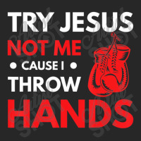 Boxer Joke Try Jesus Not Me Cause I Throw Hands Women's Pajamas Set | Artistshot