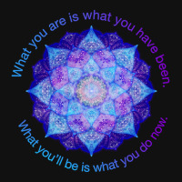 Hot Trend Purple Blue Mandala Inspirational Buddhist Quote Graphic T-shirt | Artistshot
