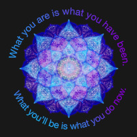 Hot Trend Purple Blue Mandala Inspirational Buddhist Quote Flannel Shirt | Artistshot