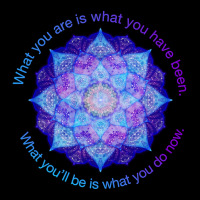 Hot Trend Purple Blue Mandala Inspirational Buddhist Quote Pocket T-shirt | Artistshot