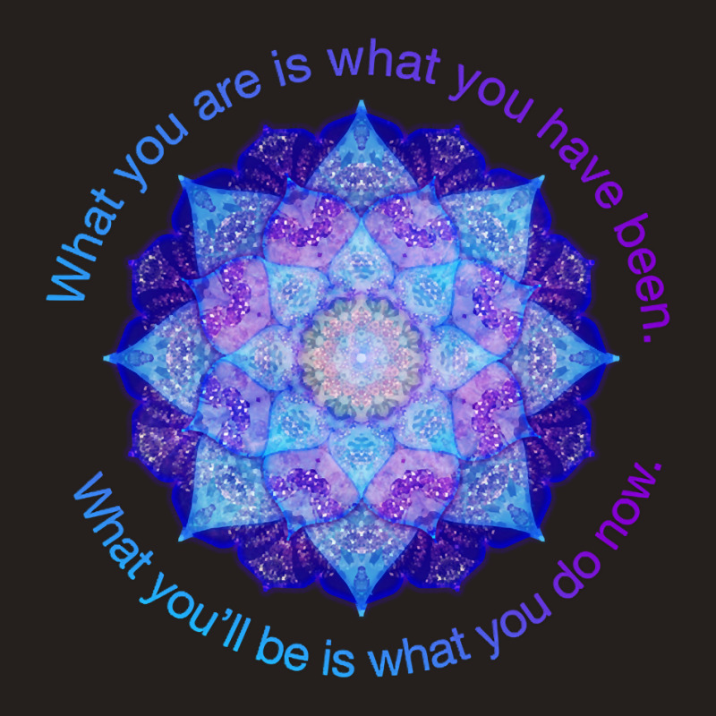 Hot Trend Purple Blue Mandala Inspirational Buddhist Quote Tank Top | Artistshot