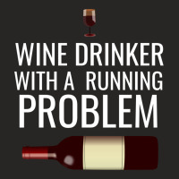 Wine Drinker With A Running Problem Ladies Fitted T-shirt | Artistshot