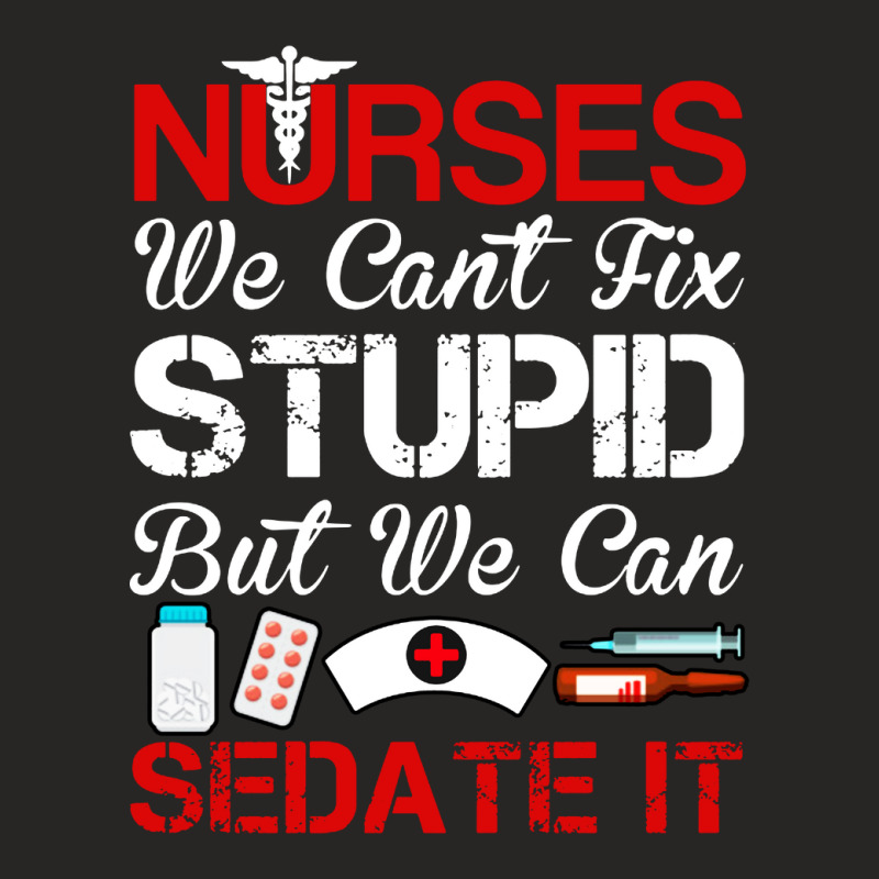 Nurses Sedate It Ladies Fitted T-Shirt by nbobatiga | Artistshot