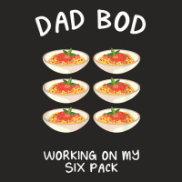 Dad Bod Working On My Six Pack Spaghetti And Meatballs Funny T Shirt Ladies Fitted T-shirt | Artistshot