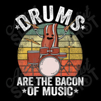 Drummer Jokes Drums Are The Bacon Of Music Cropped Hoodie | Artistshot