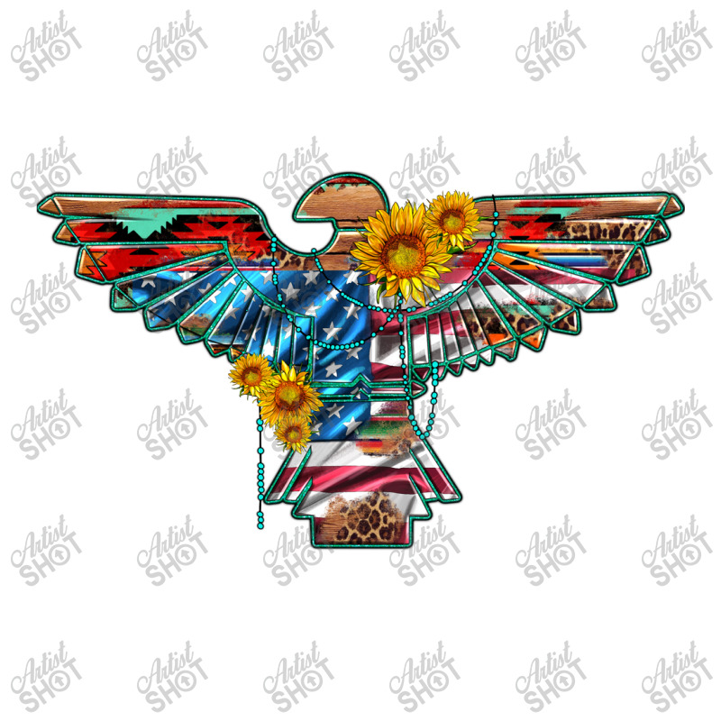 Thunderbird With Usa Flag And Sunflowers Youth Tee | Artistshot