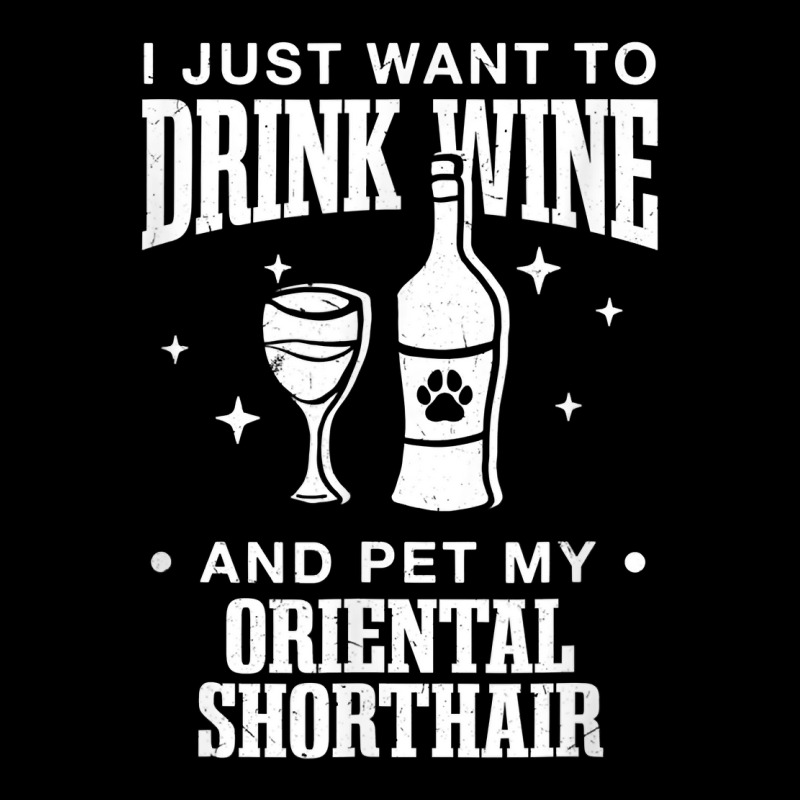 Drink Wine And Pet My Oriental Shorthair Cat Dog Breed Funny T Shirt Men's Long Sleeve Pajama Set | Artistshot