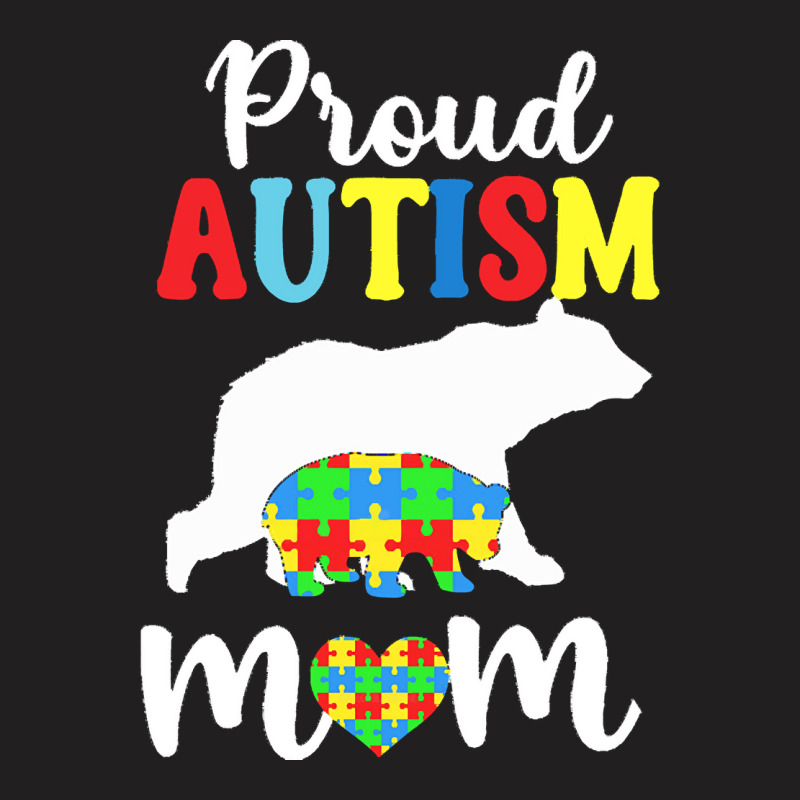 Autism Awareness T  Shirt Womens Proud Autism Mom Puzzle Autism Awaren T-Shirt by vmcdermott132 | Artistshot