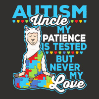 Autism Day T  Shirt Autism Uncle My Patience Is Tested But Never My Lo Champion Hoodie | Artistshot