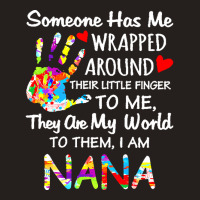 Autism Nana T  Shirt Wrapped Around Their Little Finger Autism Nana T Tank Top | Artistshot