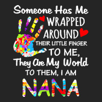 Autism Nana T  Shirt Wrapped Around Their Little Finger Autism Nana T Unisex Hoodie | Artistshot