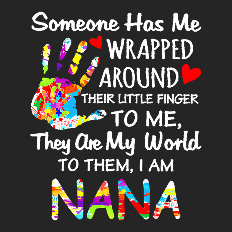 Autism Nana T  Shirt Wrapped Around Their Little Finger Autism Nana T Unisex Hoodie by vmcdermott132 | Artistshot