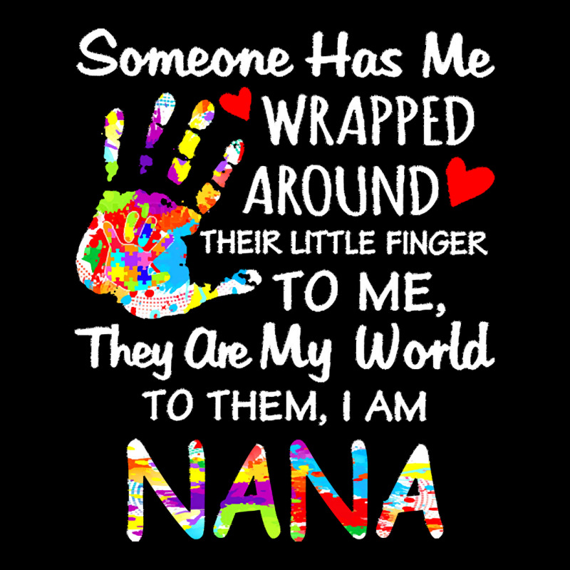 Autism Nana T  Shirt Wrapped Around Their Little Finger Autism Nana T Fleece Short by vmcdermott132 | Artistshot