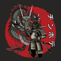 Samurai Warrior And Dragon Vintage Ladies Fitted T-shirt | Artistshot