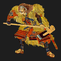 Samurai Warrior With Ax Crackle Texture Classic T-shirt | Artistshot