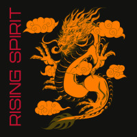 Artistshot Hot Trend Rising Spirit Orange Dragon Scorecard Crop Tee | Artistshot