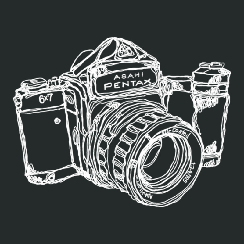 Pentax 6x7 Medium Format Camera White Ink 1 Women's Triblend Scoop T-shirt by CHARLOTTELYNNTAYLOR | Artistshot