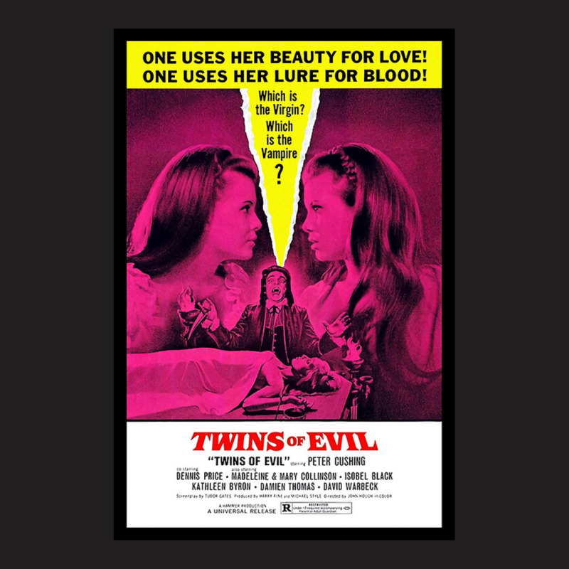 Vintage Movie Poster Horror Art Twins Of Evil T-shirt | Artistshot