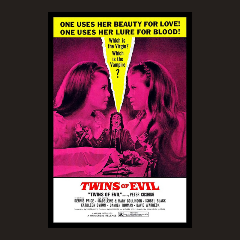 Vintage Movie Poster Horror Art Twins Of Evil Tank Top | Artistshot