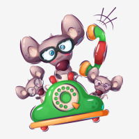 Mouse Talking On The Phone Adjustable Cap | Artistshot