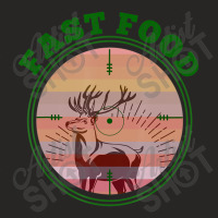 Deer Bow Hunting Fast Food Fun Hunting Christmas Ladies Fitted T-shirt | Artistshot