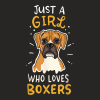 Just A Girl Who Loves Boxers Dog School Gift T Shirt Ladies Fitted T-shirt | Artistshot