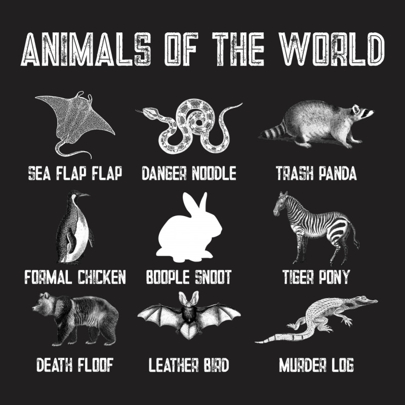 Animals Of The World For Dark T-shirt | Artistshot