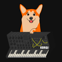 Funny Synthesizer Fan Korgi Corgi Dog Lover .png Metal Print Vertical | Artistshot