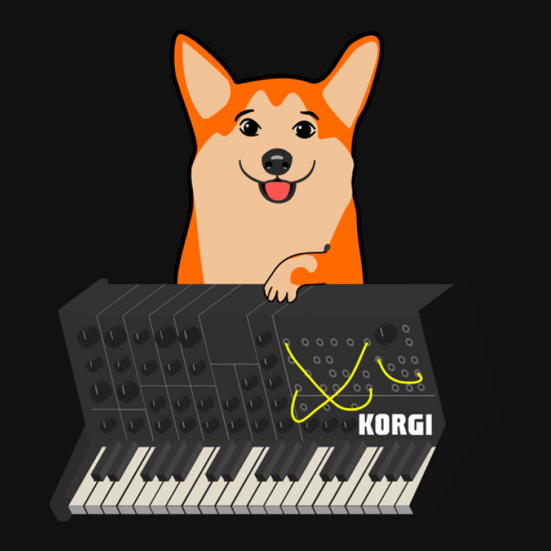 Funny Synthesizer Fan Korgi Corgi Dog Lover .png Metal Print Vertical | Artistshot