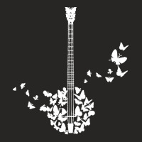 Banjo Instrument T Shirta Banjo Instrument With Beautiful Butterflies Ladies Fitted T-shirt | Artistshot