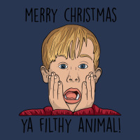 Merry Christmas Ya Filthy Animal 1 Men Denim Jacket | Artistshot