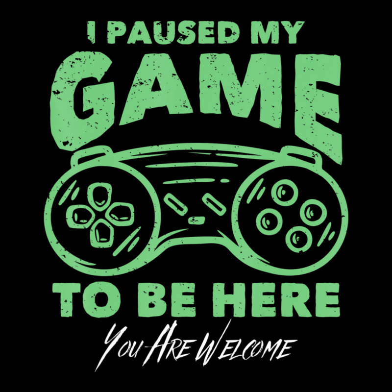 Gamer Joke I Paused My Game To Be Here Adjustable Cap by longho | Artistshot