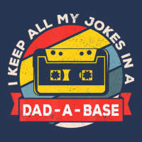 I Keep All My Jokes In A Dad-a-base Vintage Father's Day Dad Ladies Denim Jacket | Artistshot